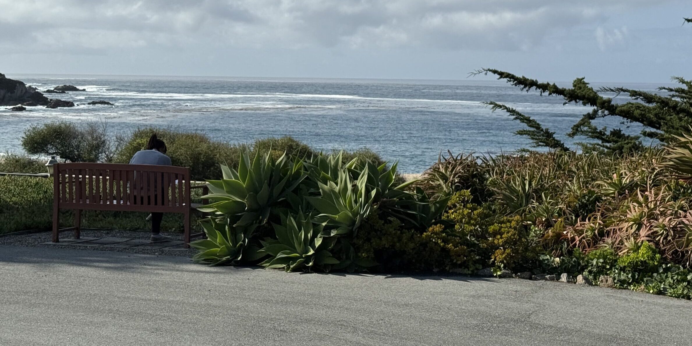 Ocean view from Villa Angelica retreat center in Carmel, CA